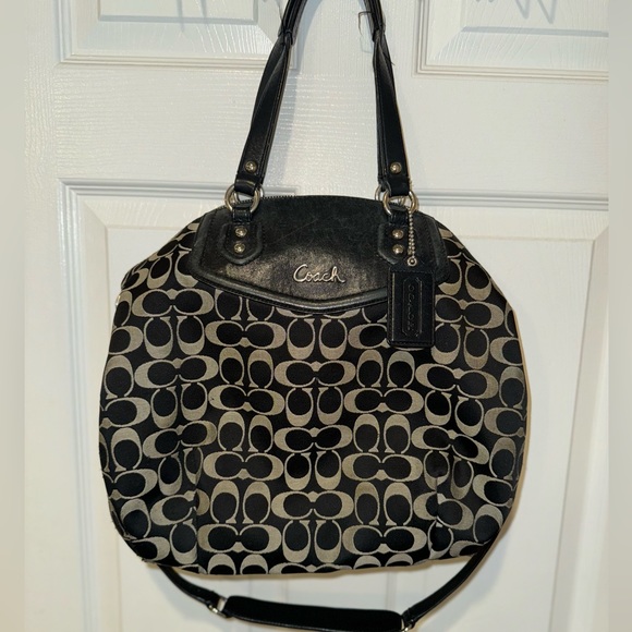 COACH ASHLEY SIGNATURE NORTH/ SOUTH SATCHEL - Picture 5 of 9